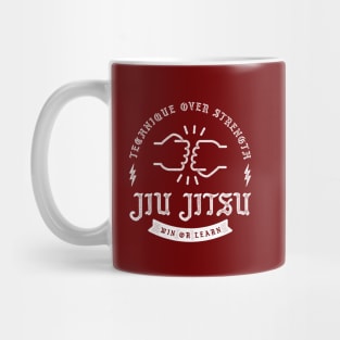 Jiu Jitsu: Blackletter Fist Bump White Mug